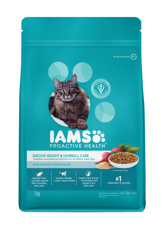 IAMS CAT PROACTIVE HEALTH FOOD - INDOOR WEIGHT AND HAIRBALL CARE